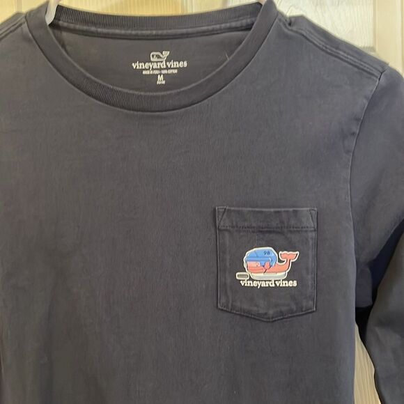 Vineyard Vines youth boys navy size medium (12-14) hockey tshirt. - Picture 2 of 4